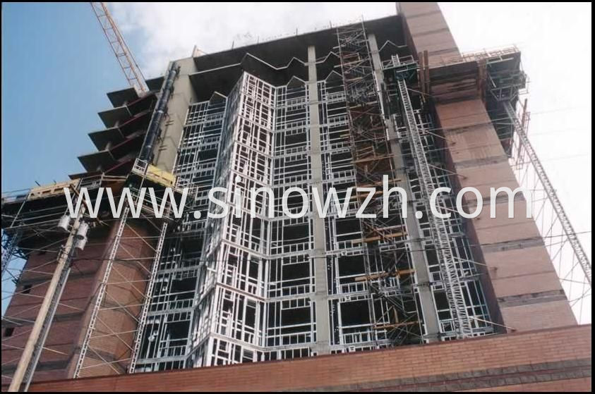 high rising steel frame building